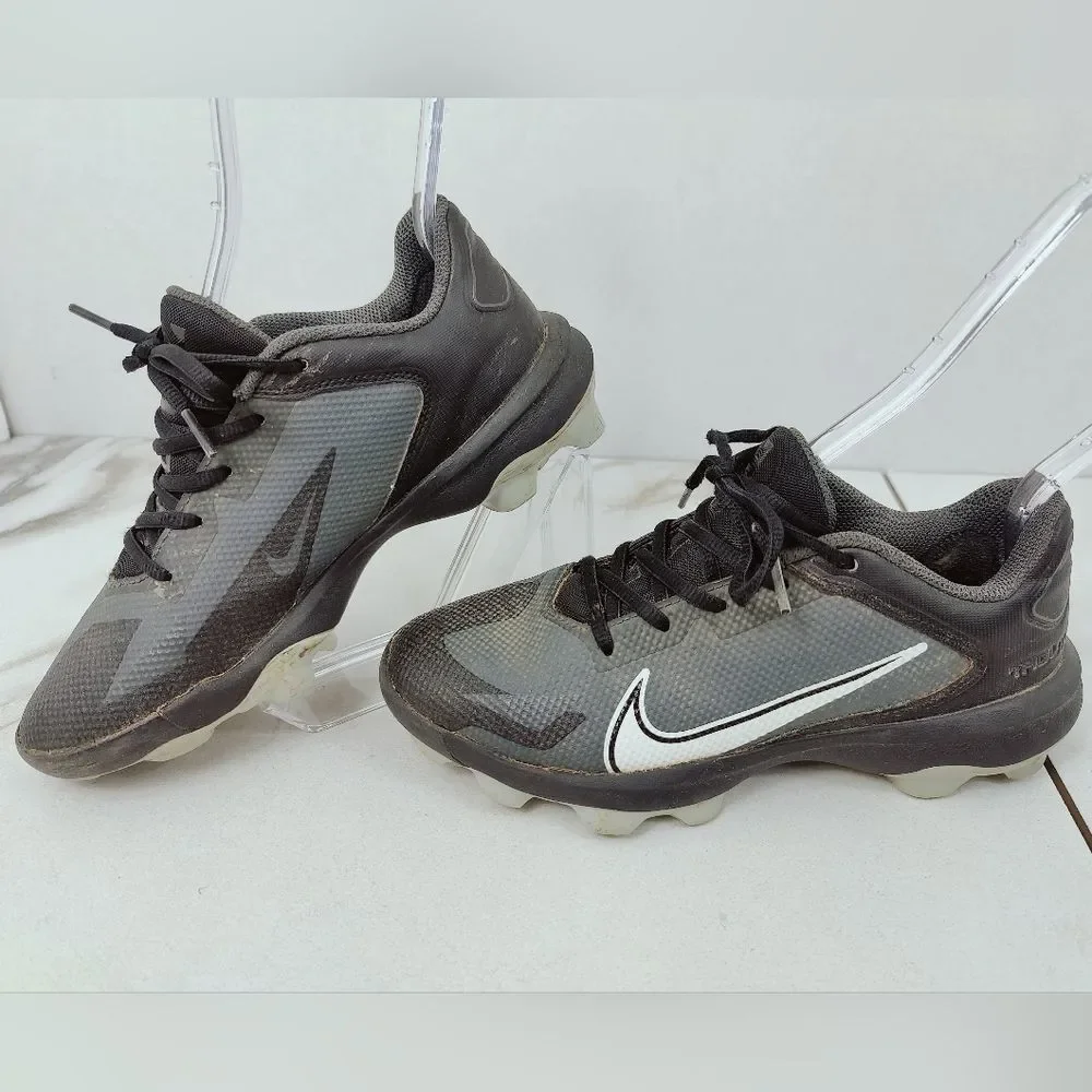Nike Youth Force Trout Baseball Cleats, Black White, Sz 5Y